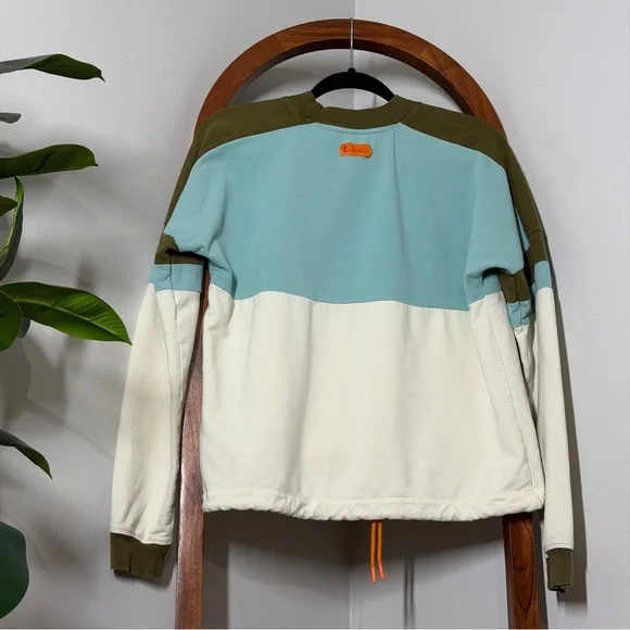 Cotopaxi MEDIUM Bandera Organic Cotton Sweatshirt Drawstring Hem Colorblock - Picture 3 of 11